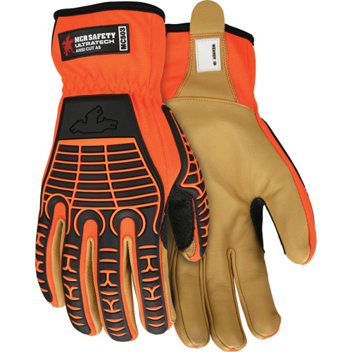 Predator Impact Gloves, Medium, Grain Leather Palm, Hook & Loop Cuff Distribution Jean Lapalme