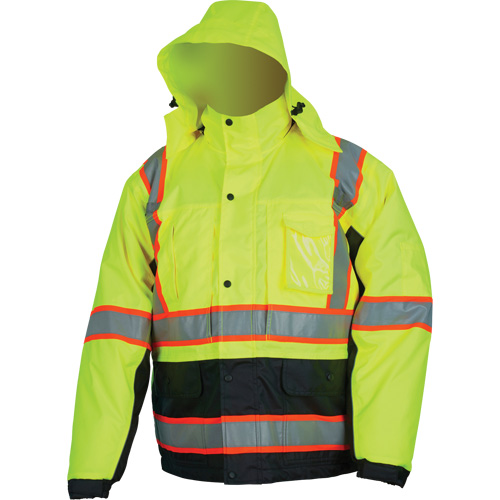 Veste isol&eacute;e haute visibilit&eacute;, Polyester/Polyur&eacute;thane, Jaune lime haute visibilit&eacute;, Petit Distribution Jean Lapalme
