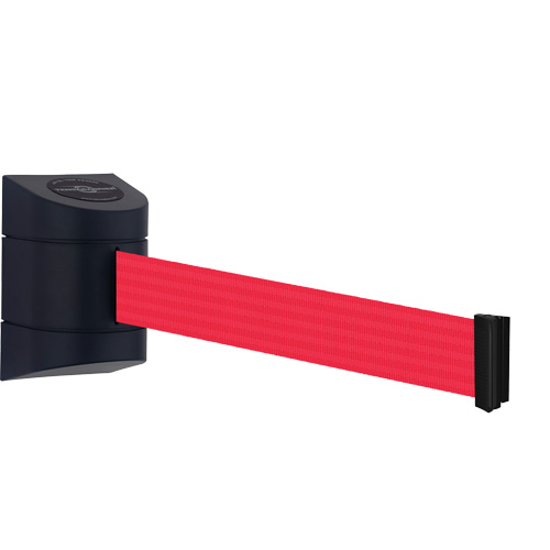 TensaBarrier&reg; Wall Mounted Unit, Plastic, Screw Mount, 30', Red Tape Distribution Jean Lapalme