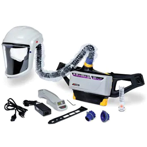 Trousse d'ensemble respirateur d'&eacute;puration d'air propuls&eacute; pour peintre Versaflo, Capuchon & visi&egrave;re, Pile Lithium-ion Distribution Jean Lapalme