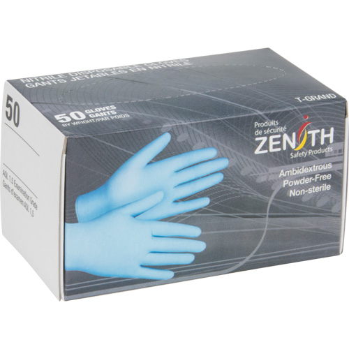 Vending Pack Disposable Gloves, Medium, Nitrile, 4.5-mil, Powder-Free, Blue Distribution Jean Lapalme