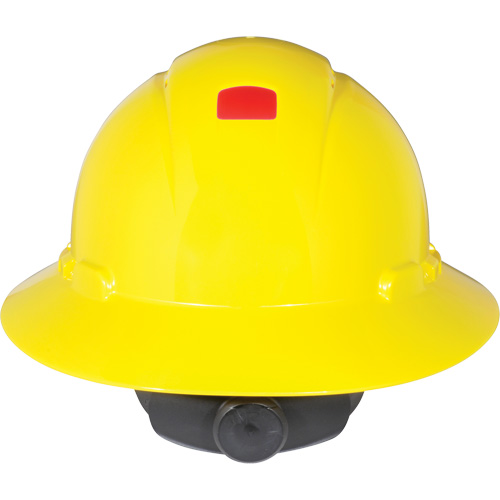 Casque de s&eacute;curit&eacute; &agrave; bordure compl&egrave;te avec capteur Uvicator, Suspension Rochet Distribution Jean Lapalme