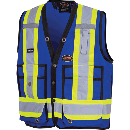 6692N Surveyor's Safety Vest, Royal Blue, Small, Polyester Distribution Jean Lapalme
