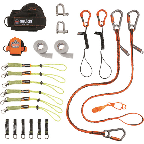 Trousse de longes de fixation d'outils pour monteurs de charpentes m&eacute;talliques et poseurs d'acier 3186 Squids Distribution Jean Lapalme