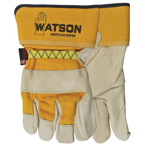 Gants pour cordeur American, Grand, Paume Cuir fleur de vache, Doubleure Coton Distribution Jean Lapalme