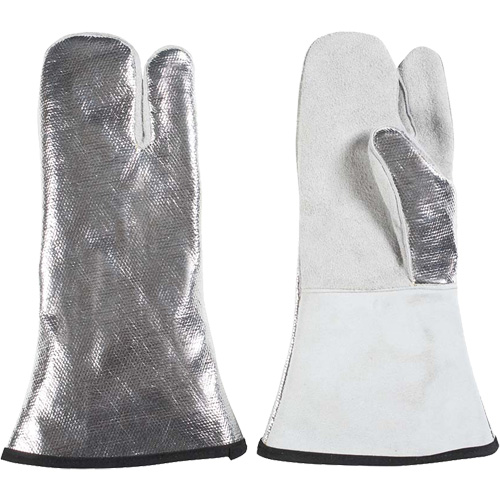 One Finger Heat Resistant Mitt, Aluminized/Kevlar&reg;/Leather, One Size, Protects Up To 650°F (343°C) Distribution Jean Lapalme