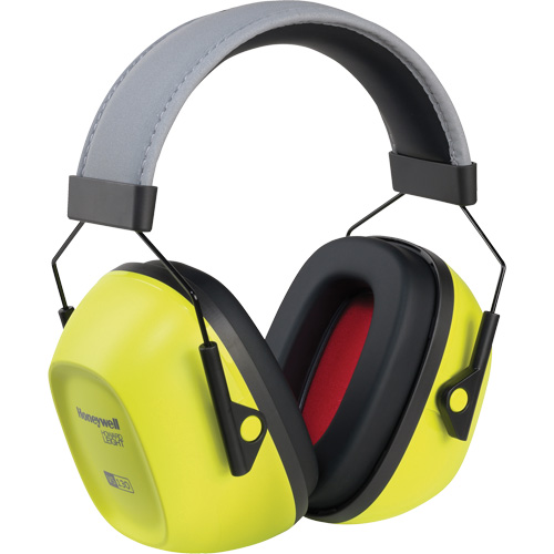 Cache-oreilles de haute visibilit&eacute; pour sons de niveau &eacute;lev&eacute; VeriShield VS130HV de Howard Leight, Bandeau, 30 NRR dB Distribution Jean Lapalme
