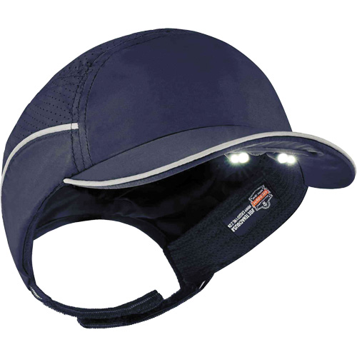 Skullerz&reg; 8965 Lightweight Bump Cap Hat with LED Lighting, Navy Blue Distribution Jean Lapalme