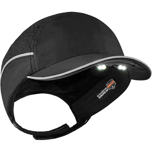 Skullerz&reg; 8965 Lightweight Bump Cap Hat with LED Lighting, Black Distribution Jean Lapalme
