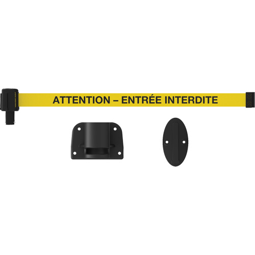 Syst&egrave;me de montage mural pour barri&egrave;re PLUS, Plastique, Fixation par vis, 15', Ruban Jaune Distribution Jean Lapalme