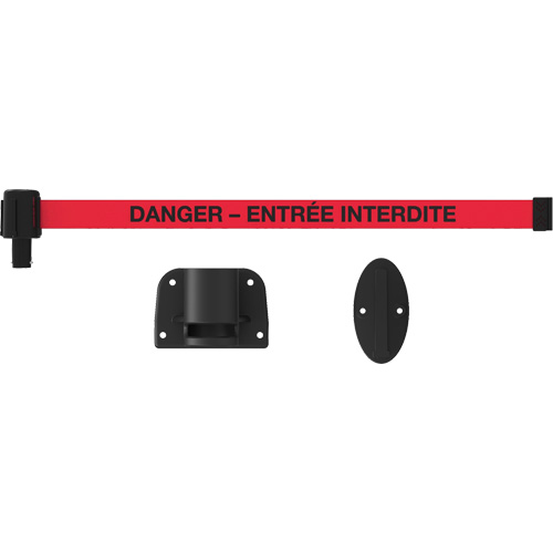Syst&egrave;me de montage mural pour barri&egrave;re PLUS, Plastique, Fixation par vis, 15', Ruban Rouge Distribution Jean Lapalme