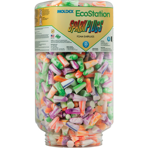 Recharge de bouchons d'oreilles SparkPlugs pour EcoStation, Vrac - Contenant Distribution Jean Lapalme