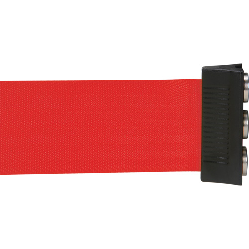 Wall Mount Barrier with Magnetic Tape, Steel, Screw Mount, 12', Red Tape Distribution Jean Lapalme