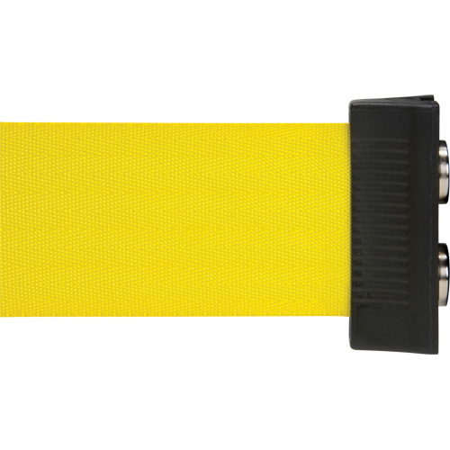 Wall Mount Barrier with Magnetic Tape, Steel, Screw Mount, 7', Yellow Tape Distribution Jean Lapalme