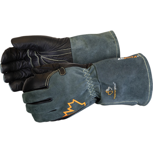Endura&reg; Mig Welding Gloves, Grain Cowhide, Size Medium Distribution Jean Lapalme