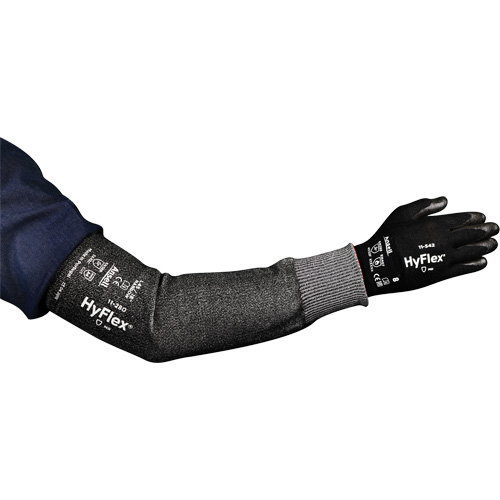 HyFlex&reg; 11-280 Series Wide Cut Resistant Sleeve, Intercept, 12", ASTM ANSI Level A4, Grey Distribution Jean Lapalme