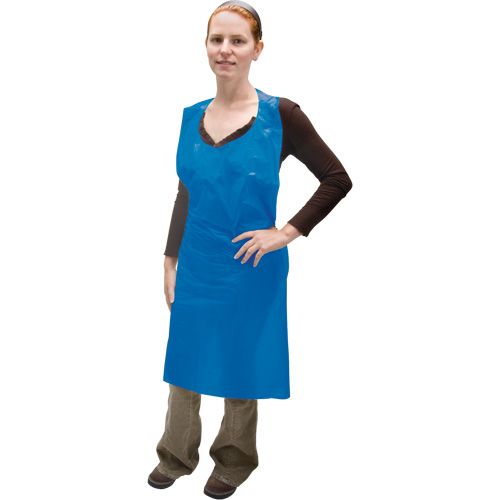 Polyethylene Apron, Polyethylene, Blue, 35" W x 46" L Distribution Jean Lapalme