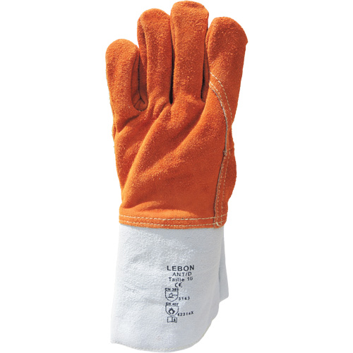 Gants de travail r&eacute;sistants &agrave; la chaleur Lebon, Cuir, 10, Prot&egrave;ge jusqu'&agrave; 482° F (250° C) Distribution Jean Lapalme