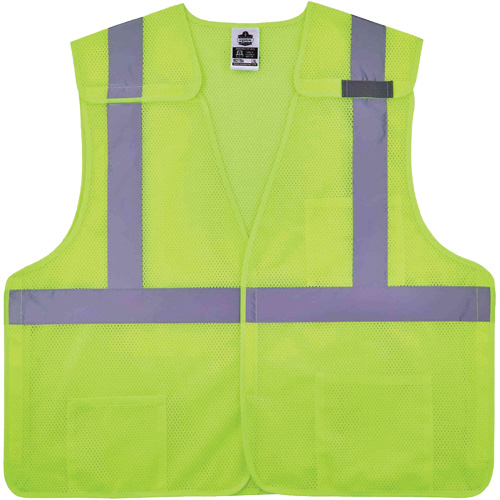 GloWear 8217BA Breakaway Mesh Safety Vest, High Visibility Lime-Yellow, Medium/Small, Polyester Distribution Jean Lapalme