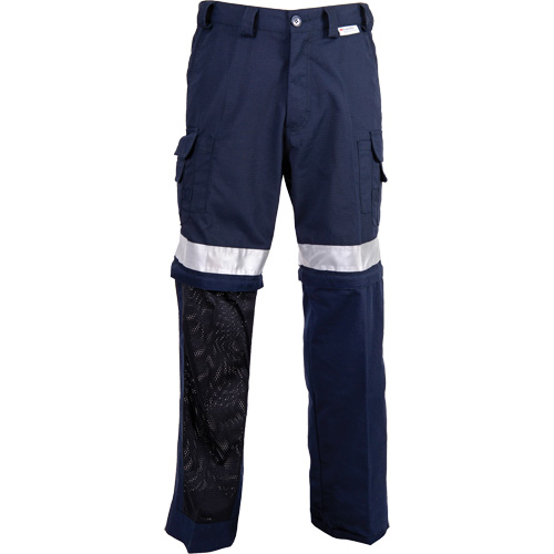 Pantalons ventil&eacute;s haute visibilit&eacute; toutes saisons, Poly-coton, 38, Bleu marin Distribution Jean Lapalme