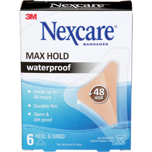 Pansements imperm&eacute;ables &agrave; tenue maximale Nexcare, Main/Talon, 3-1/2", Plastique, St&eacute;rile Distribution Jean Lapalme