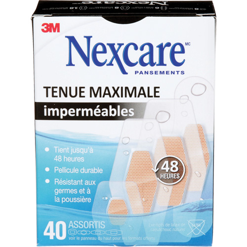 Pansements imperm&eacute;ables &agrave; tenue maximale Nexcare, Assorti, Plastique, St&eacute;rile Distribution Jean Lapalme