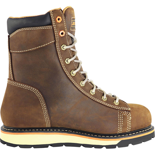 Rigger Work Boots, Leather, Steel Toe, Size 7, Impermeable Distribution Jean Lapalme