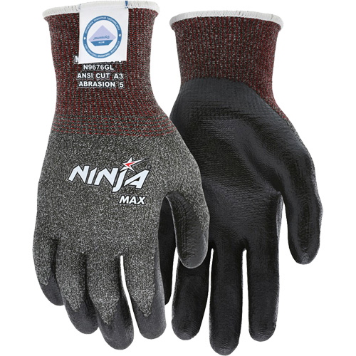 Gants r&eacute;sistant aux coupures Max Ninja, Taille Grand, Calibre 10, Rev&ecirc;tement Bipolym&egrave;re, Enveloppe en Dyneema, ASTM ANSI niveau A3 Distribution Jean Lapalme