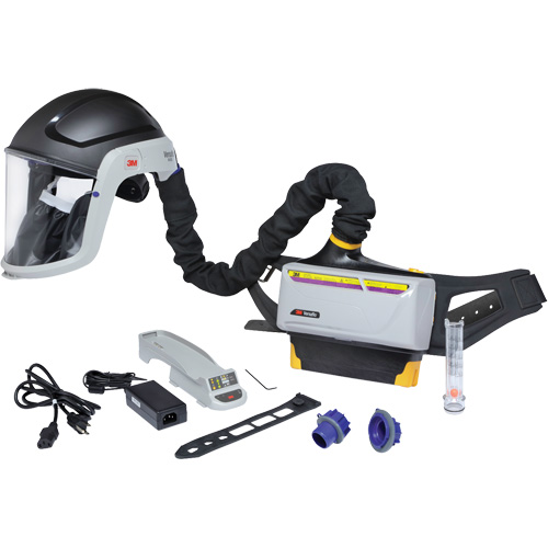 Trousse de respirateur d&eacute;puration dair propuls&eacute; pour lindustrie lourde Versaflo, Capuchon & visi&egrave;re, Pile Lithium-ion Distribution Jean Lapalme