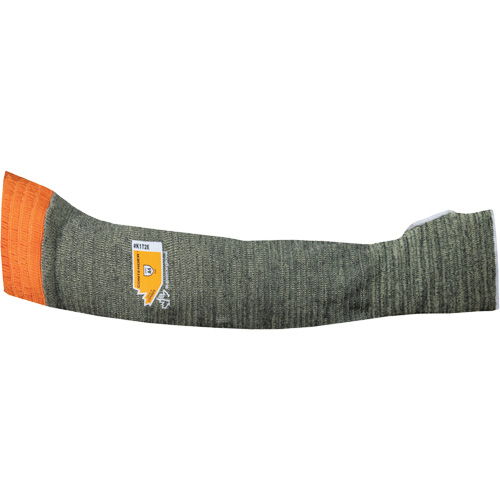 Manche r&eacute;sistante aux coupures en tricot composite Contender, Aramide, 22", ASTM ANSI niveau A4, Gris Distribution Jean Lapalme