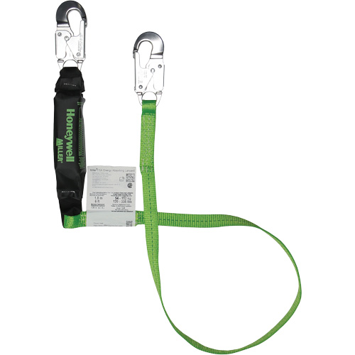 Miller&reg; HP Shock-Absorbing Lanyard, 6', Locking Snap Hook Center, Locking Snap Hook Leg Ends, Polyester Distribution Jean Lapalme