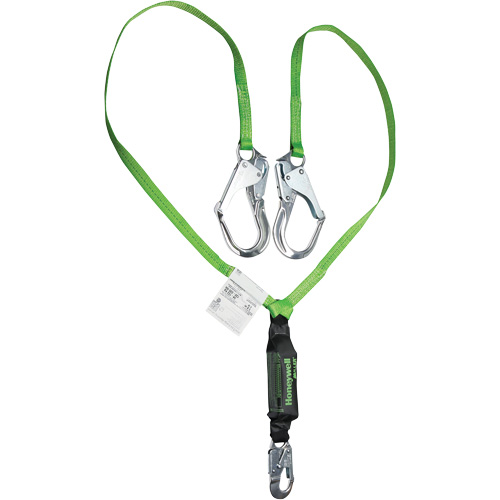 Miller&reg; HP Shock-Absorbing Lanyard, 6', Locking Rebar Hook Center, Locking Snap Hook Leg Ends, Polyester Distribution Jean Lapalme