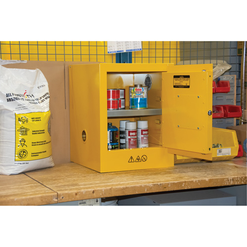 Flammable Storage Cabinet, 4 gal., 1 Door, 17" W x 22" H x 18" D Distribution Jean Lapalme