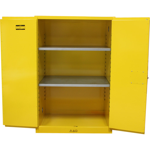 Flammable Storage Cabinet, 90 Gal., 2 Door, 43" W x 66" H x 34" D Distribution Jean Lapalme
