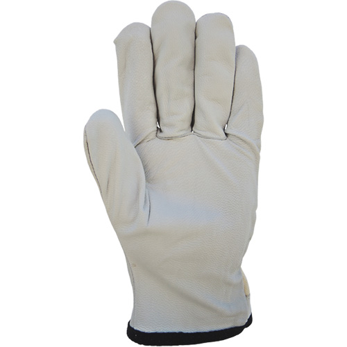 Gants de conducteur &agrave; dos en coton, Grand, Paume en Cuir fleur de ch&egrave;vre Distribution Jean Lapalme