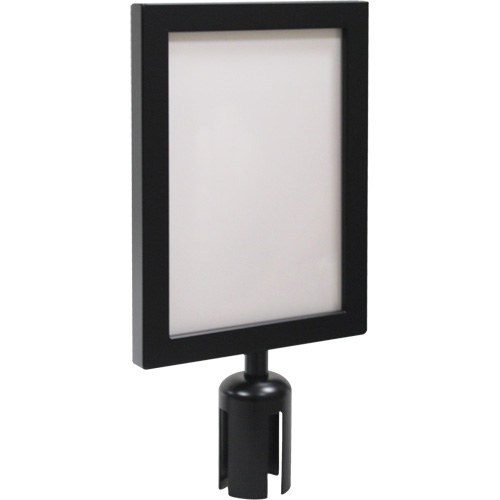 Sign Frame for Crowd Control Post, Black Distribution Jean Lapalme