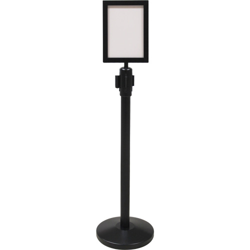Sign Frame for Crowd Control Post, Black Distribution Jean Lapalme