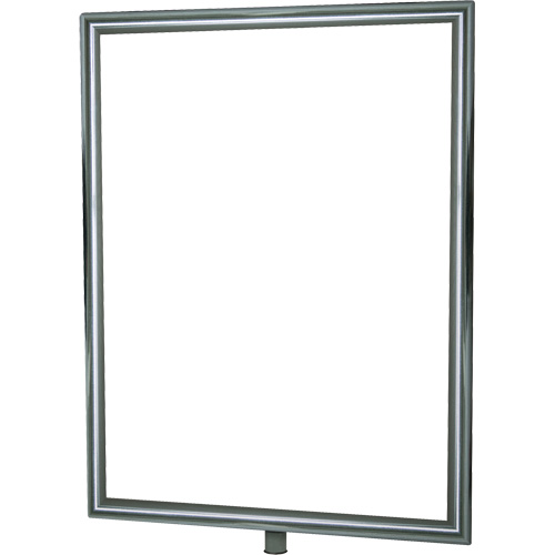 Porte-enseigne vertical robuste pour montant classique, Chrome poli Distribution Jean Lapalme