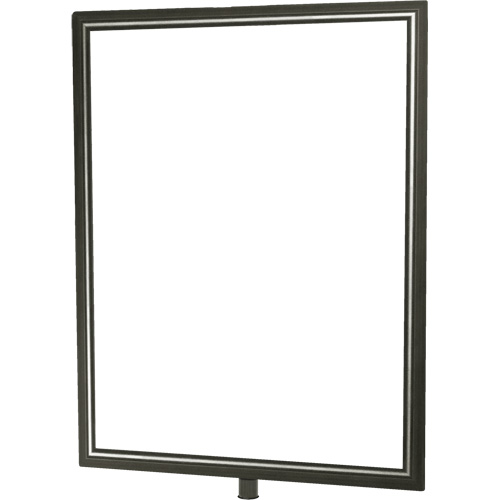 Heavy-Duty Vertical Sign Holder for Classic Posts, Satin Chrome Distribution Jean Lapalme