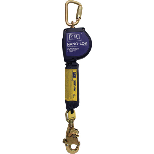 Nano-Lok Extended Length Self Retracting Lifeline, 10', Dyneema&reg;, Swivel Distribution Jean Lapalme