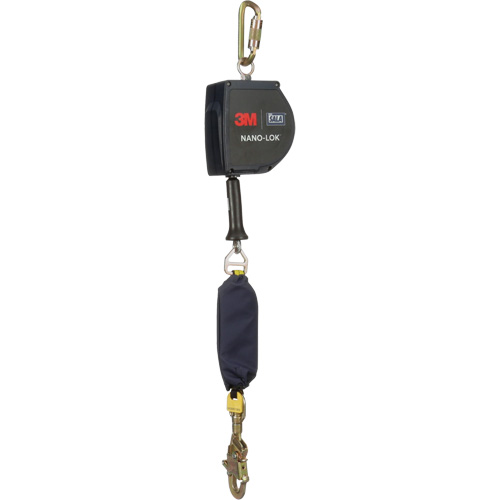 Nano-Lok Extended Length Self Retracting Lifeline, 15', Galvanized Steel, Swivel Distribution Jean Lapalme