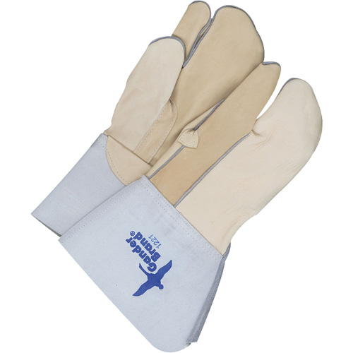 Gants &agrave; trois doigts en cuir, Cuir fleur de vache, Taille 9 Distribution Jean Lapalme