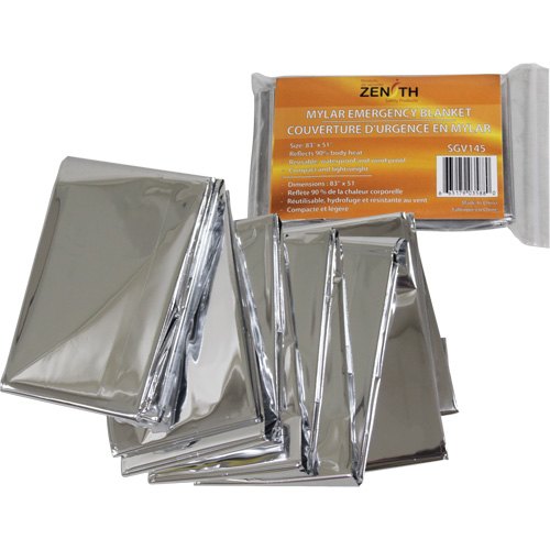 Couverture d'urgence, Polyester aluminis&eacute; Distribution Jean Lapalme