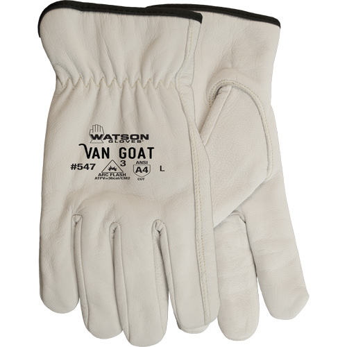 Gants de travail r&eacute;sistants aux coupures Van Goat, Grand, 36 cal/cm², Niveau 3, NFPA 70E Distribution Jean Lapalme