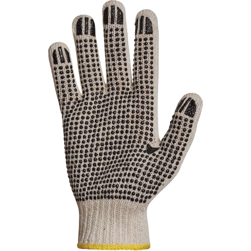 Gant en tricot avec pois de PVC Sure Grip, Poly/coton, Un c&ocirc;t&eacute;, Calibre 7, T-petit Distribution Jean Lapalme