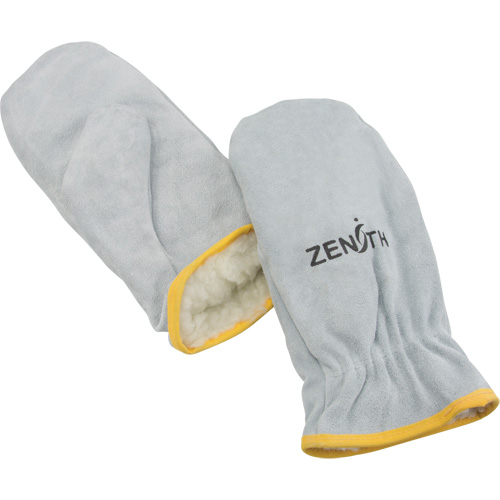 Mitaines dhiver en grain fendu doubl&eacute;es de boa, Taille Taille unique, Mitaine Distribution Jean Lapalme