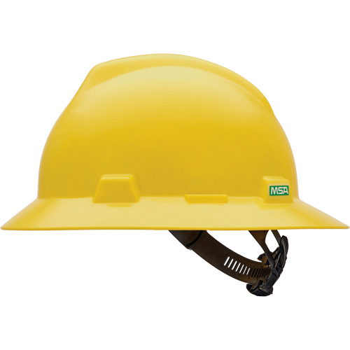 Casque de s&eacute;curit&eacute; &agrave; fente et bordure compl&egrave;te V-Gard, R&eacute;pond aux normes CSA type 1, Suspension Glissement rapide, Non ventil&eacute; Distribution Jean Lapalme