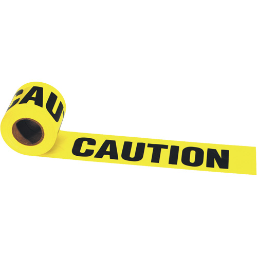 Irwin&reg; Strait-Line&reg; Barrier Tape, English, 3" W x 300' L, 2 mils, Black on Yellow Distribution Jean Lapalme
