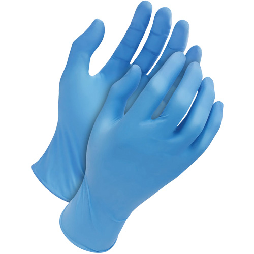 Gants jetables classiques, Moyen, Nitrile, 4 mils, Sans poudre, Bleu Distribution Jean Lapalme