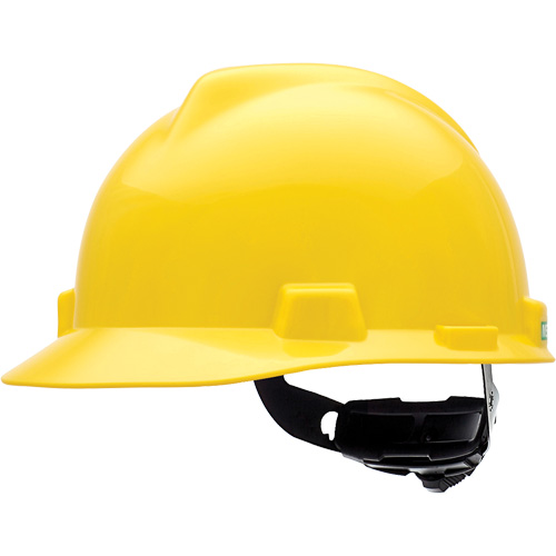 Casque de s&eacute;curit&eacute; &agrave; fentes V-Gard, R&eacute;pond aux normes CSA type 1, Suspension Rochet, Non ventil&eacute; Distribution Jean Lapalme